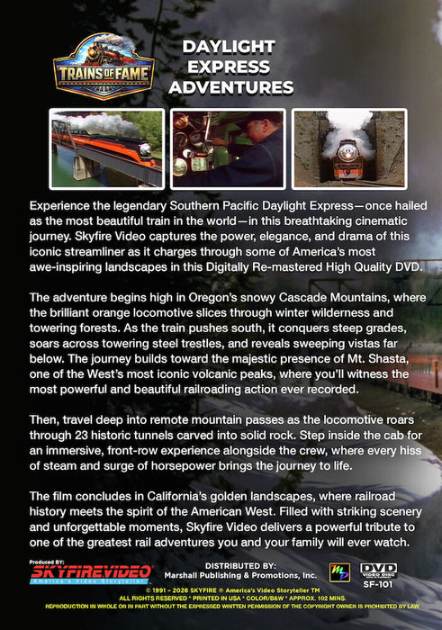 Trains Of Fame - Daylight Express Adventures (MOD) (DVD Movie) - back cover art