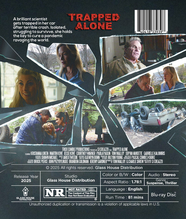 Trapped Alone (MOD) (BluRay Movie) - back cover art