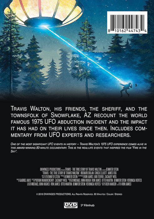 Travis: The True Story Of Travis Walton (MOD) (DVD Movie) - back cover art