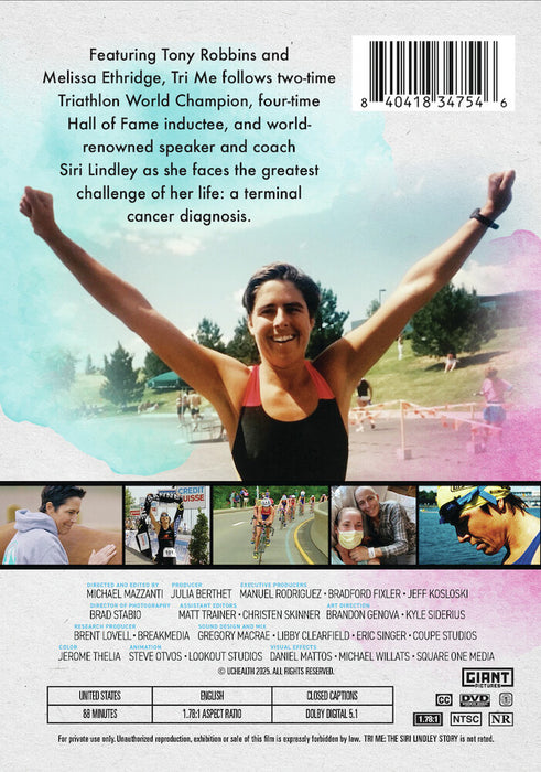 Tri Me: The Siri Lindley Story (MOD) (DVD Movie) - back cover art