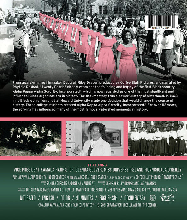 Twenty Pearls: The Story of Alpha Kappa Alpha Sorority (MOD) (BluRay Movie) - back cover art