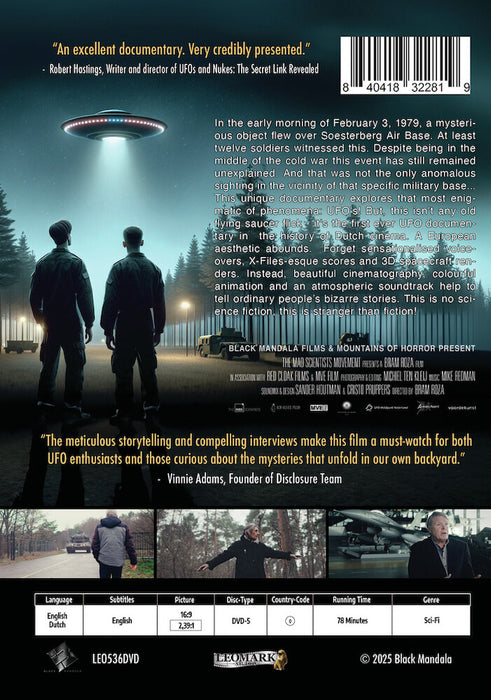 UFOs of Soesterberg (MOD) (DVD Movie) - back cover art