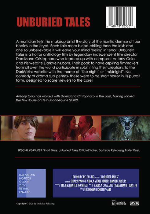 Unburied Tales (MOD) (DVD Movie) - back cover art