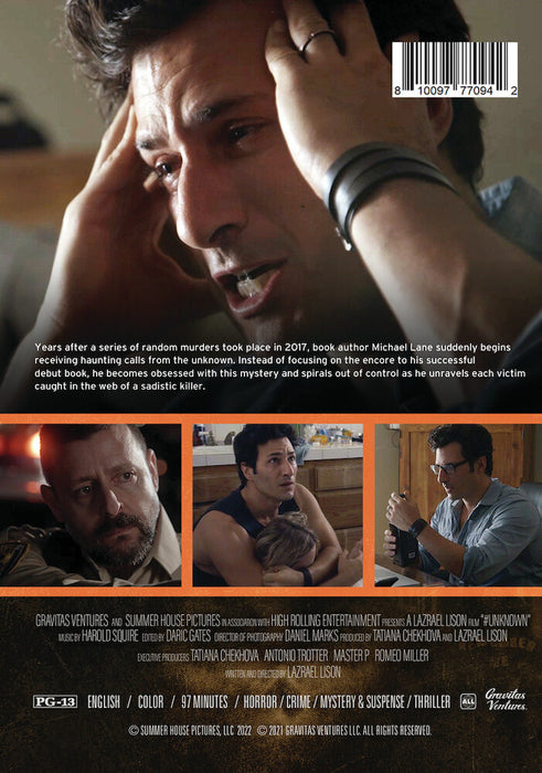 #Unknown (MOD) (DVD Movie) - back cover art