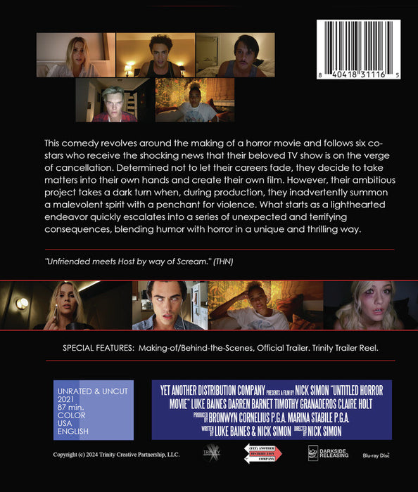 Untitled Horror Movie (MOD) (BluRay Movie) - back cover art
