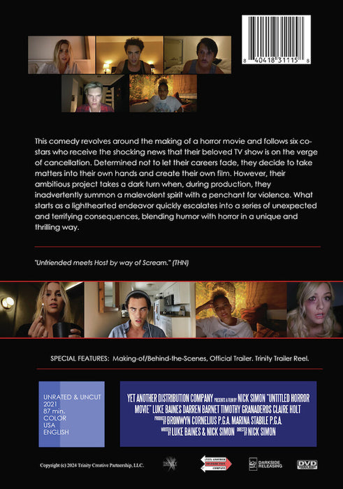 Untitled Horror Movie (MOD) (DVD Movie) - back cover art