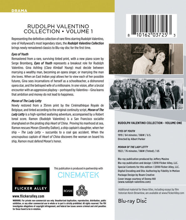 VALENTINO COLLECTION - VOLUME 1 (MOD) (BluRay Movie) - back cover art