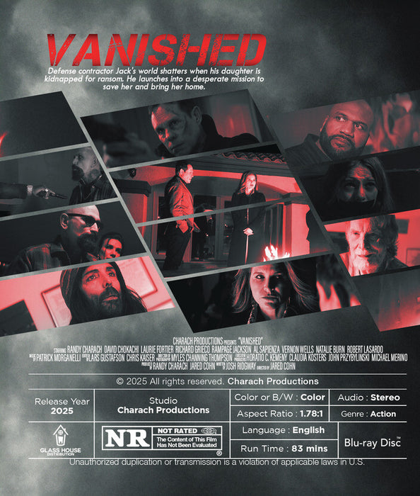 Vanished (MOD) (BluRay Movie) - back cover art