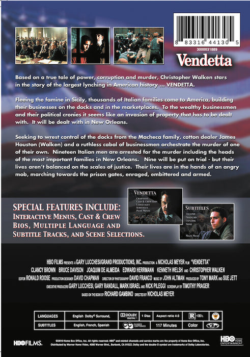 Vendetta (MOD) (DVD Movie) - back cover art