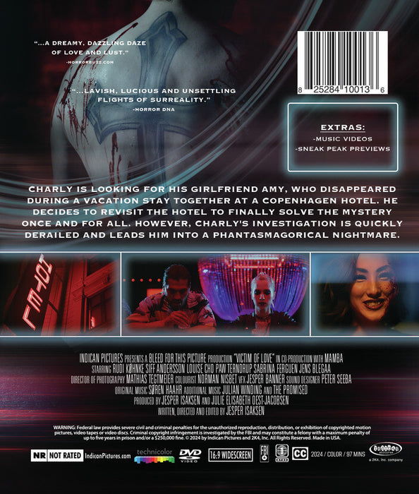 Victim of Love (MOD) (BluRay Movie) - back cover art
