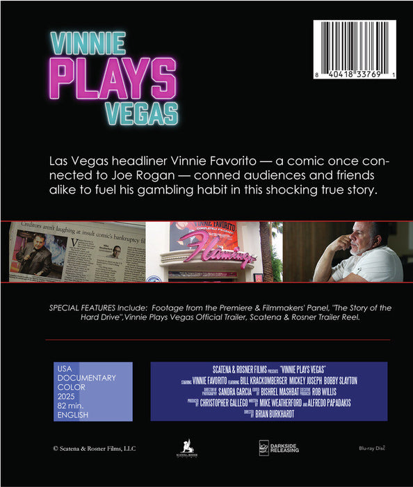 Vinnie Plays Vegas - Special Edition (MOD) (BluRay Movie) - back cover art