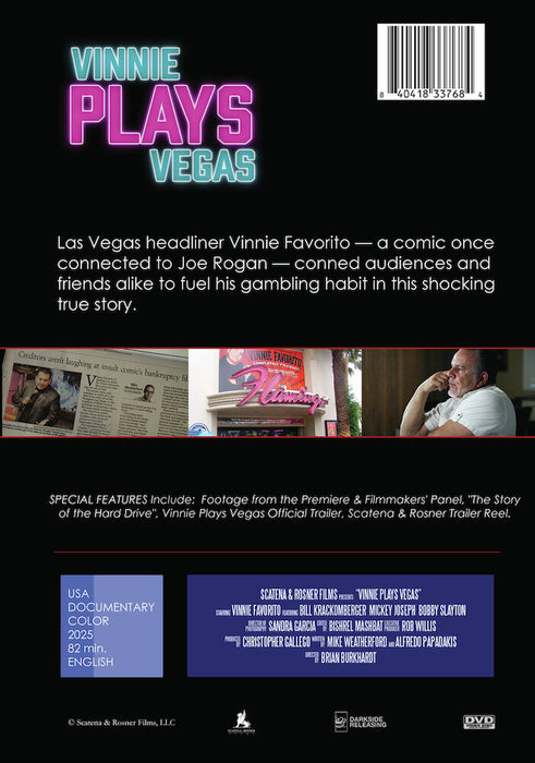 Vinnie Plays Vegas - Special Edition (MOD) (DVD Movie) - back cover art