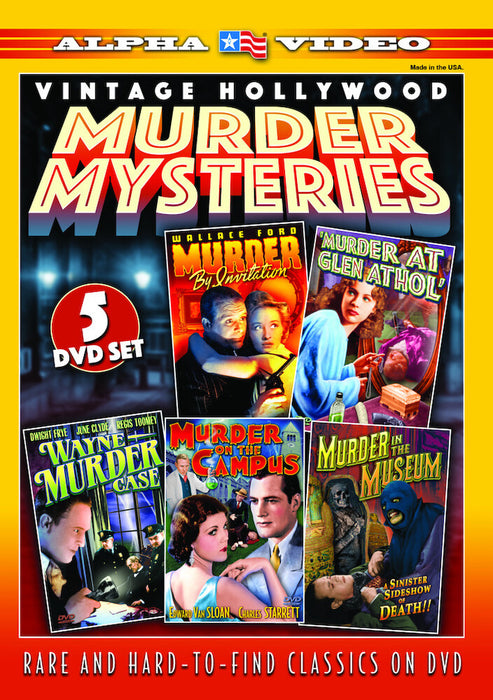 Vintage Hollywood Murder Mysteries: Murder By Invitation, Murder At Glen Athol, Wayne Murder Case, Murder On The Campus, Murder In The Museum (MOD) (DVD Movie) - movie cover art