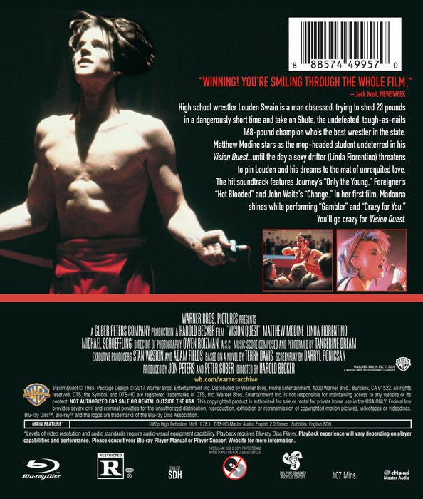 Vision Quest (MOD) (BluRay Movie) - back cover art