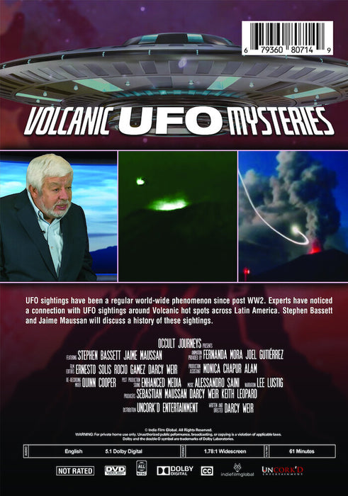 Volcanic UFO Mysteries (MOD) (DVD Movie) - back cover art