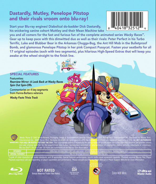 Wacky Races: The Complete Series (MOD) (BluRay Movie) - back cover art