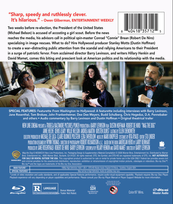 Wag the Dog (MOD) (BluRay Movie) - back cover art