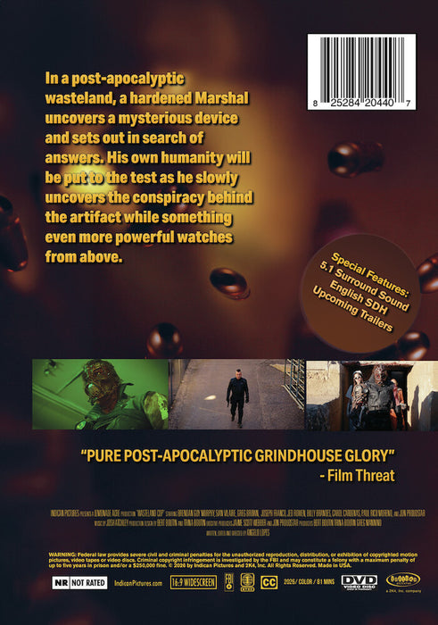 Wasteland Cop (MOD) (DVD Movie) - back cover art