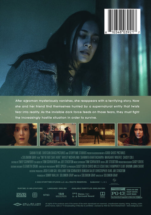 We're Not Safe Here (MOD) (DVD Movie) - back cover art