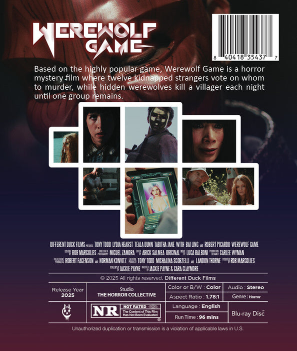 Werewolf Game (MOD) (BluRay Movie) - back cover art
