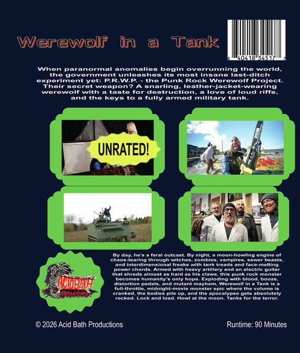 Werewolf in a Tank! (MOD) (BluRay Movie) - back cover art
