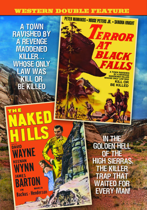 Western Double Feature: Terror at Black Falls (1962) / The Naked Hills (MOD) (DVD MOVIE)