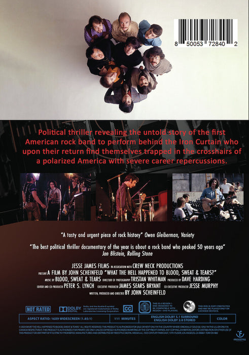 What The Hell Happened To Blood, Sweat & Tears? (MOD) (DVD Movie) - back cover art