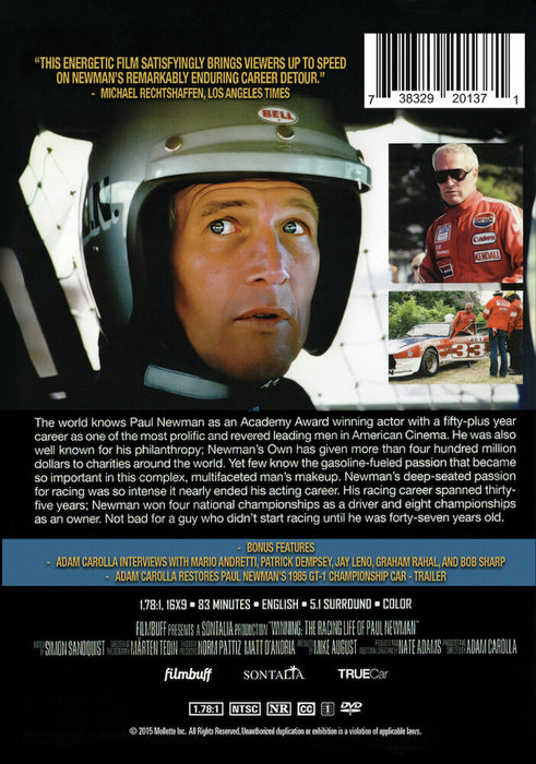 Winning: The Racing Life of Paul Newman (MOD) (DVD Movie) - back cover art