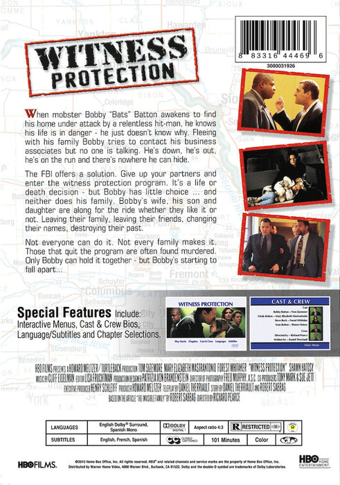 Witness Protection (MOD) (DVD Movie) - back cover art