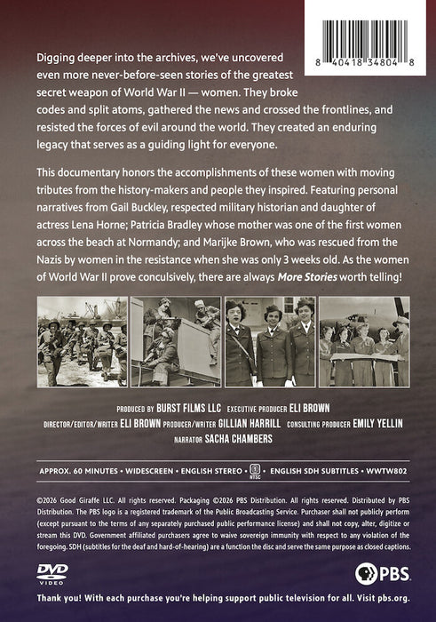 Women of World War II: More Untold Stories (MOD) (DVD Movie) - back cover art