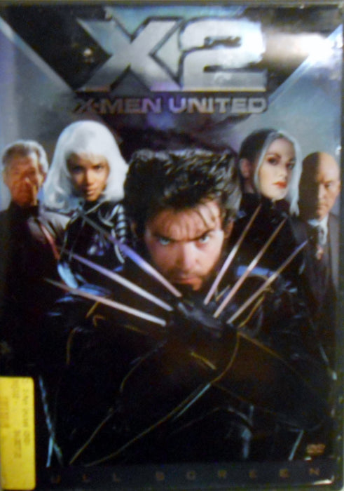 X2 - X-Men United (Full Screen Edition) DVD - movie cover art