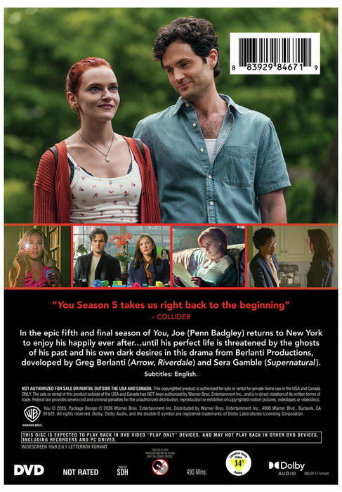 YOU: Season 5 (MOD) (DVD MOVIE) - back cover art