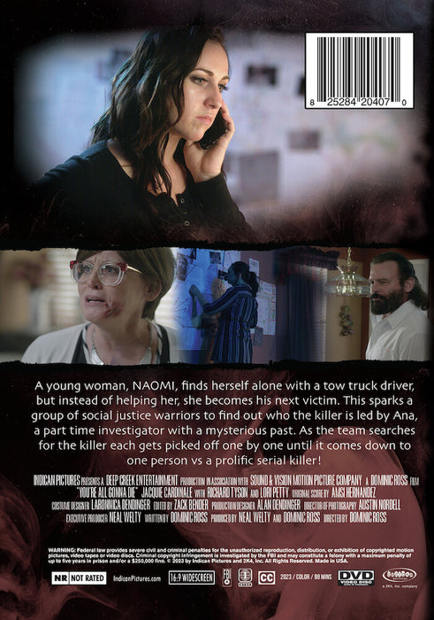 You're All Gonna Die (MOD) (DVD Movie) - back cover art