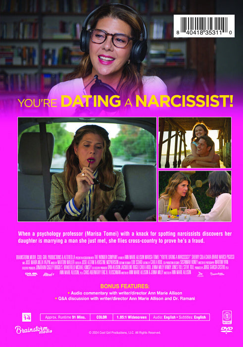 You're Dating A Narcissist (MOD) (DVD Movie) - back cover art