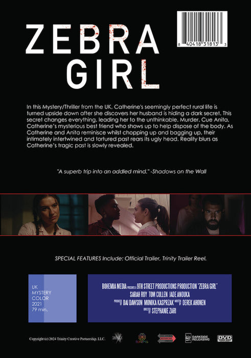 Zebra Girl (MOD) (DVD Movie) - back cover art