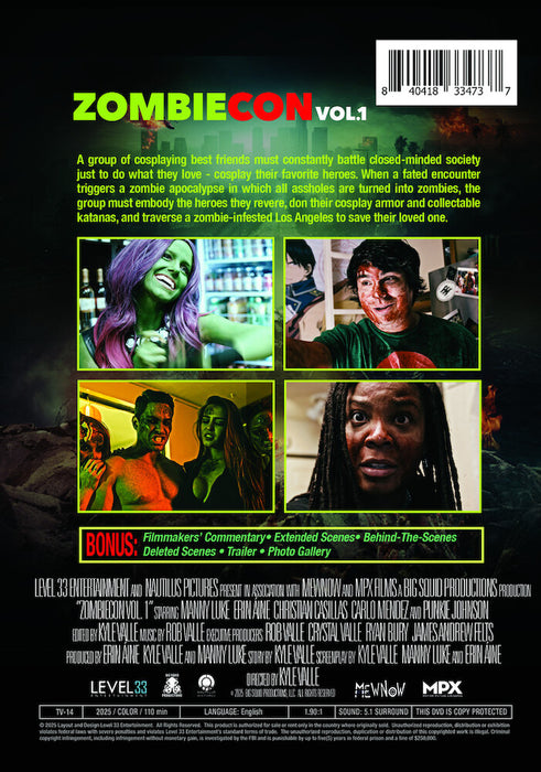 ZombieCON Vol. 1 (MOD) (DVD Movie) - back cover art