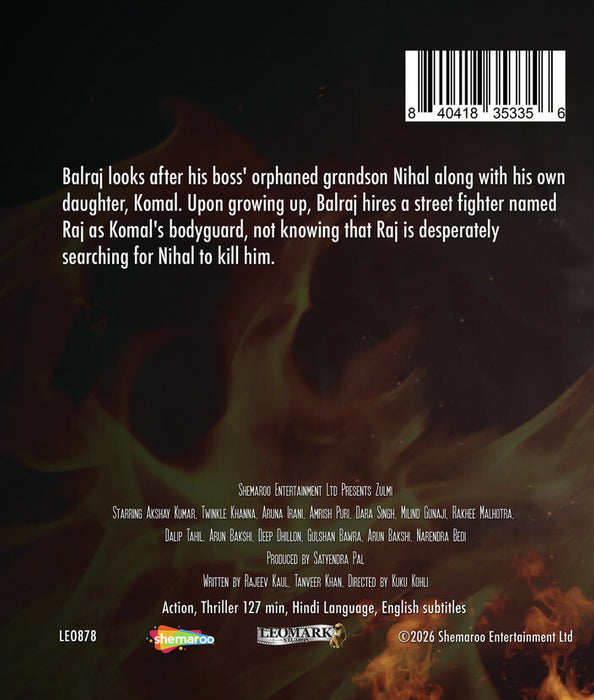 Zulmi (MOD) (BluRay Movie) - back cover art