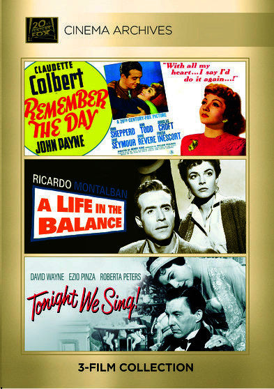 Remember The Day 1941; A Life In The Balance 1955; Tonight We Sing 195 (MOD) (DVD Movie)